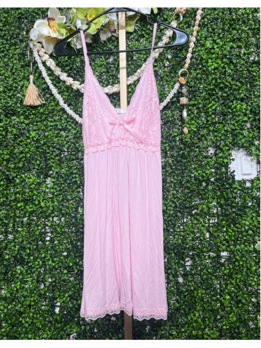 Women's AVIDLOVE Pink Lace Chemise Slip Size Small NightGown Sleepwear Babydoll - Picture 3 of 9